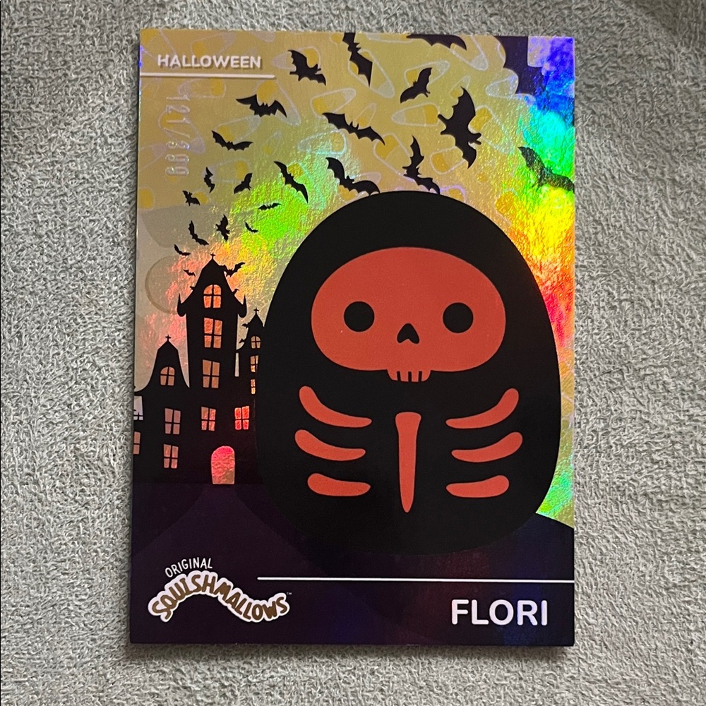 Panini Squishmallows Flori Halloween Card 121/399 Serialized Holo
